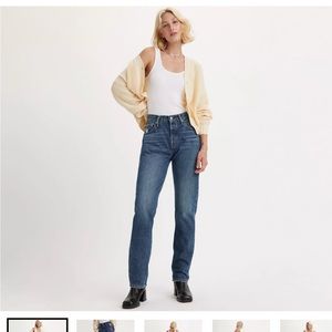 Levi’s 501 dark wash button fly jeans